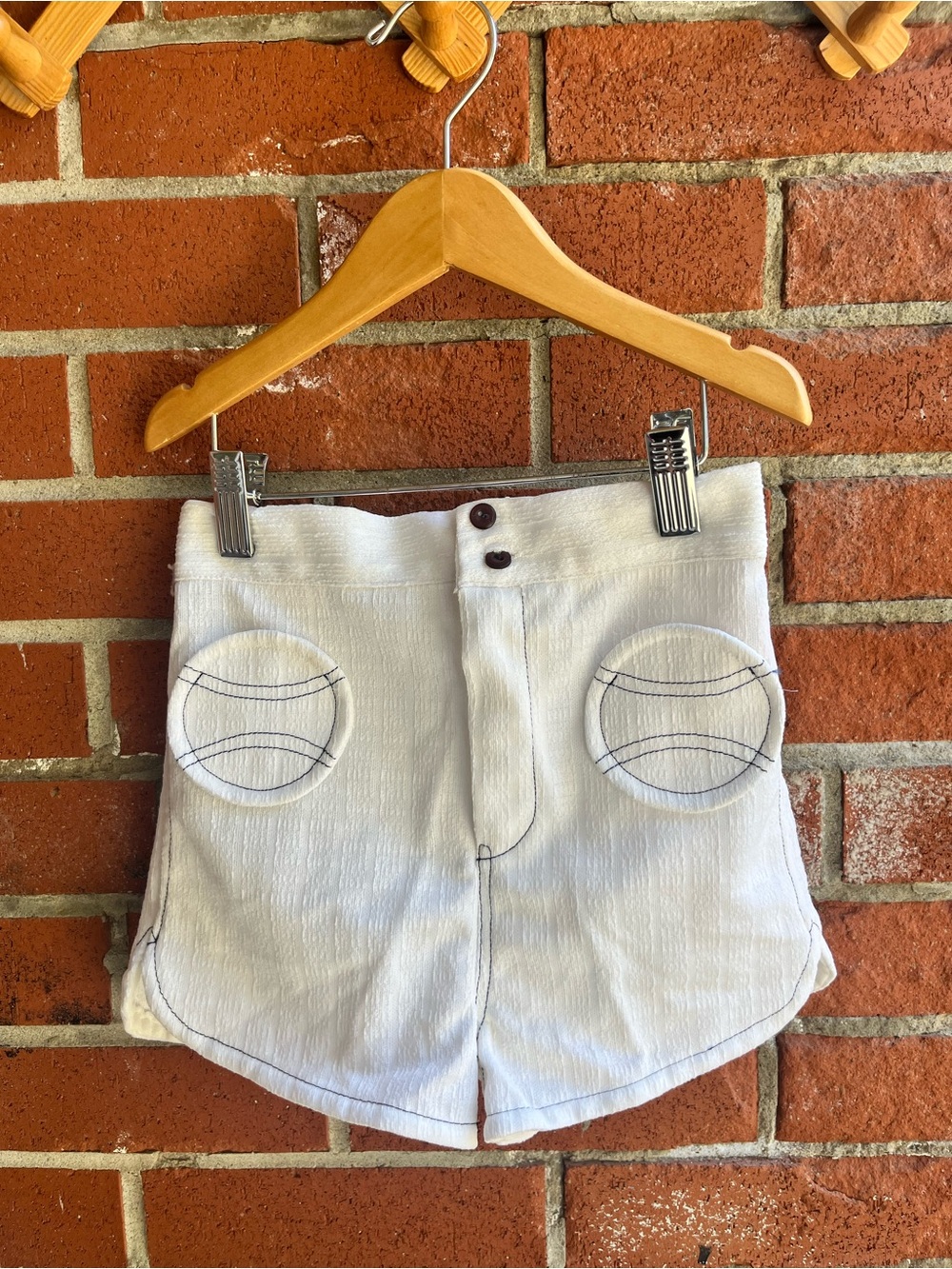 Vintage Kids Shorts White Tennis Shorts Sports Themed Shorts - Kids Tennis Theme